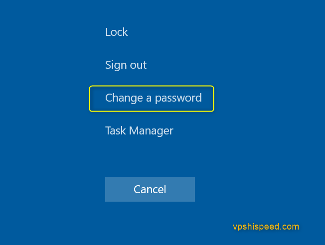 เปลี่ยนรหัสผ่าน VPS Windows Server - VPS HiSpeed